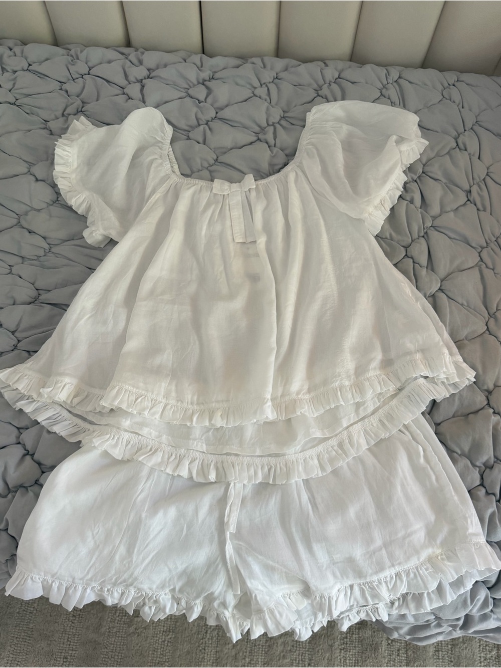 Piyama Betty Set White Size S NWT